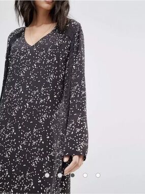 Scotch & Soda Black Dress with White Speckle Print